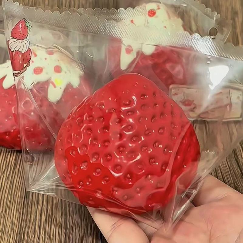 一颗大草莓捏捏乐超软奶油泥感仿真水果食玩慢回弹高颜值解压玩具|undefined
