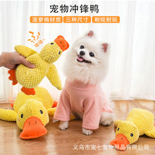 狗狗玩具猫咪黄鸭子毛绒耐咬磨牙发声解闷神器金毛柯基宠物用品