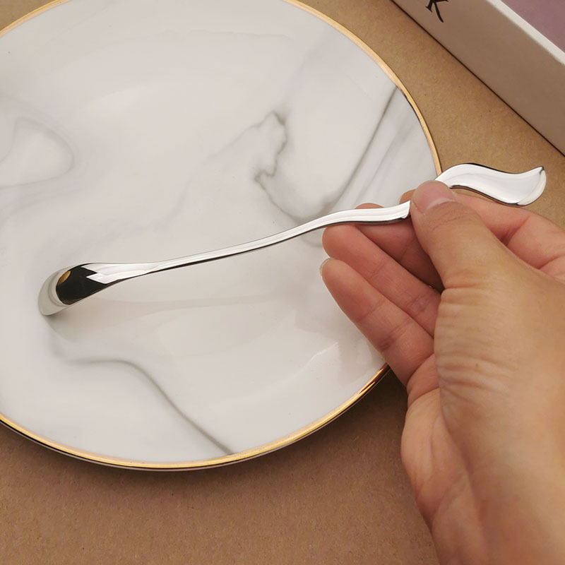 Lång omrörningssked i rostfritt stål för kaffe och honung_voghion.com