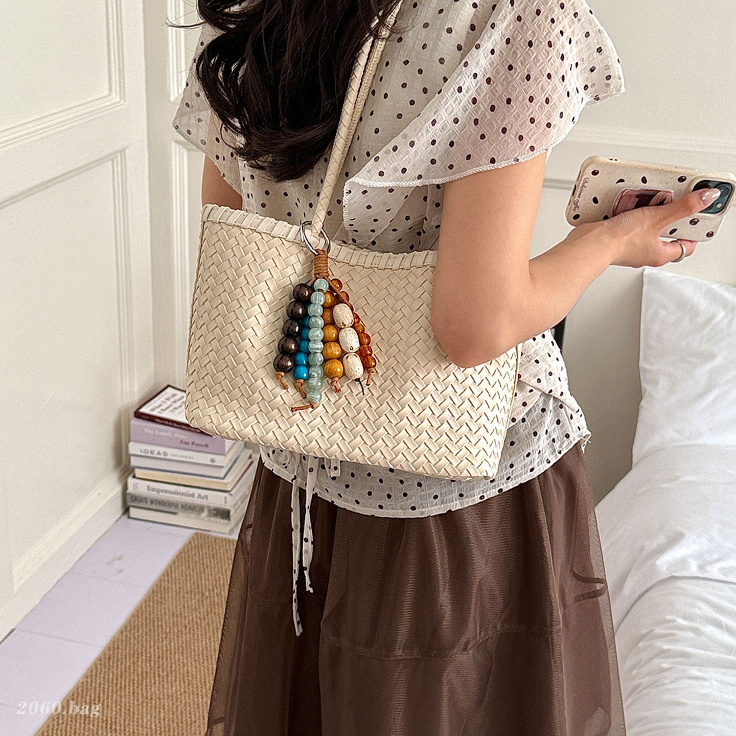 Moda de viaje nuevo balde bolsas de gran capacidad de verano ocio tote trenzado 2026 bolsas de hombro para mujeres