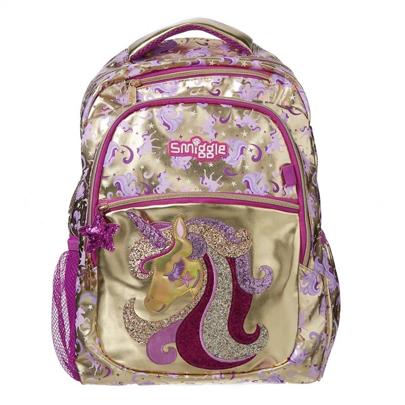 Smiggle grande kt Stitch mochila de gran capacidad de descompresión de doble hombro de dibujos animados