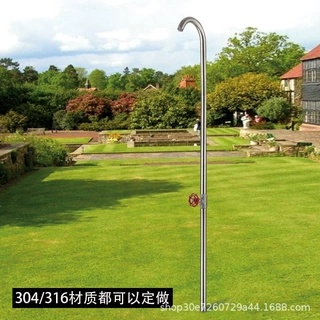 304不锈钢落地式别墅游泳池庭院立式花洒淋浴可移动不锈钢花洒