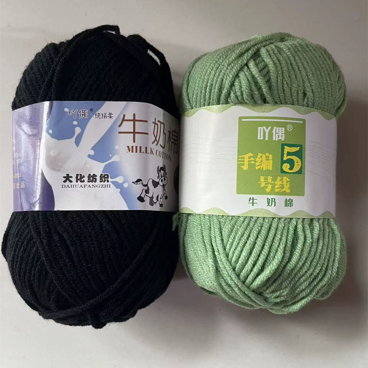 Пряжа (Dahua Textile) молочный хлопок 50 г — пятимоточная пряжа крючком, цветовая палитра в большом объёме