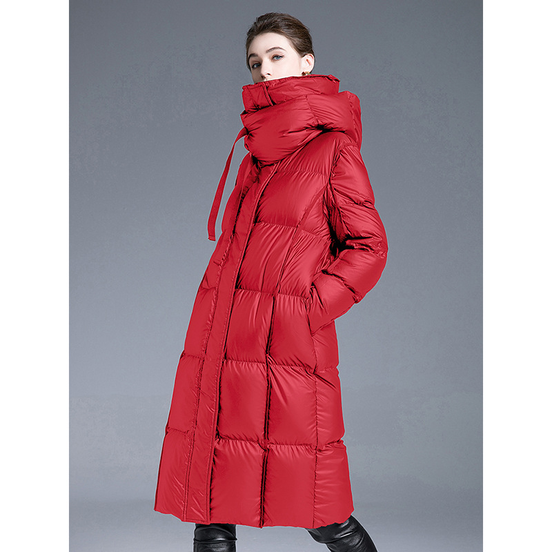 European and American 2025 New Winter Style Big Red down Jacket Wedding Wear Quilt Thickeneded down Jacket Women's Extra Long Loose European and American 2025 New Winter Style Big Red down Jacket Wedding Wear Quilt Thickeneded down Jacket Women's Extra Long Loose