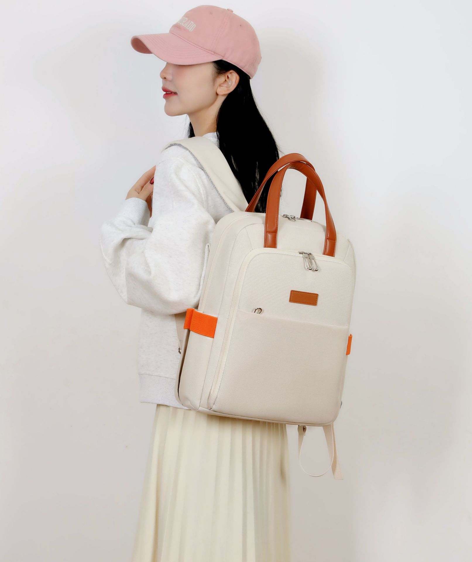 High-end women's backpack, men's Oxford fabric, large-capacity, multi-functional, durable and fashionable business backpack undefined