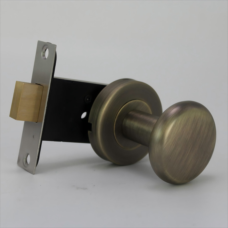 Personalizado simple interior esférico unilateral cerradura de aleación de zinc cerradura de puerta invisible dormitorio TV pared de fondo cerradura oculta
