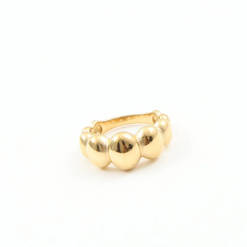 Ring stainless steel, 750 sample gold