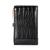 Small handheld short wallet, polyurethane card holder, custom made, crocodile print