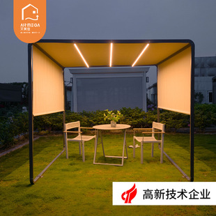 源头工厂批发铝合金凉亭户外遮阳棚室外亭子雨棚农村现代庭院凉亭-阿里巴巴