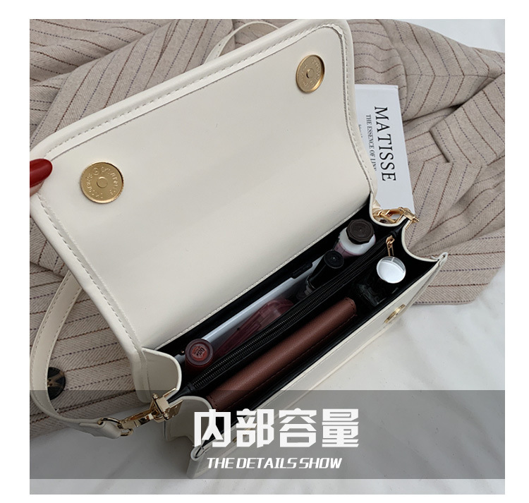 Fashion Solid Color Double Buckle Messenger Shoulder Bag display picture 19