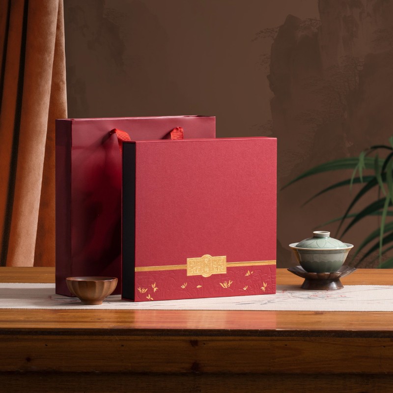 通宇通用福鼎白茶寿眉茶叶普洱礼盒随手礼357克茶饼手提空盒包装