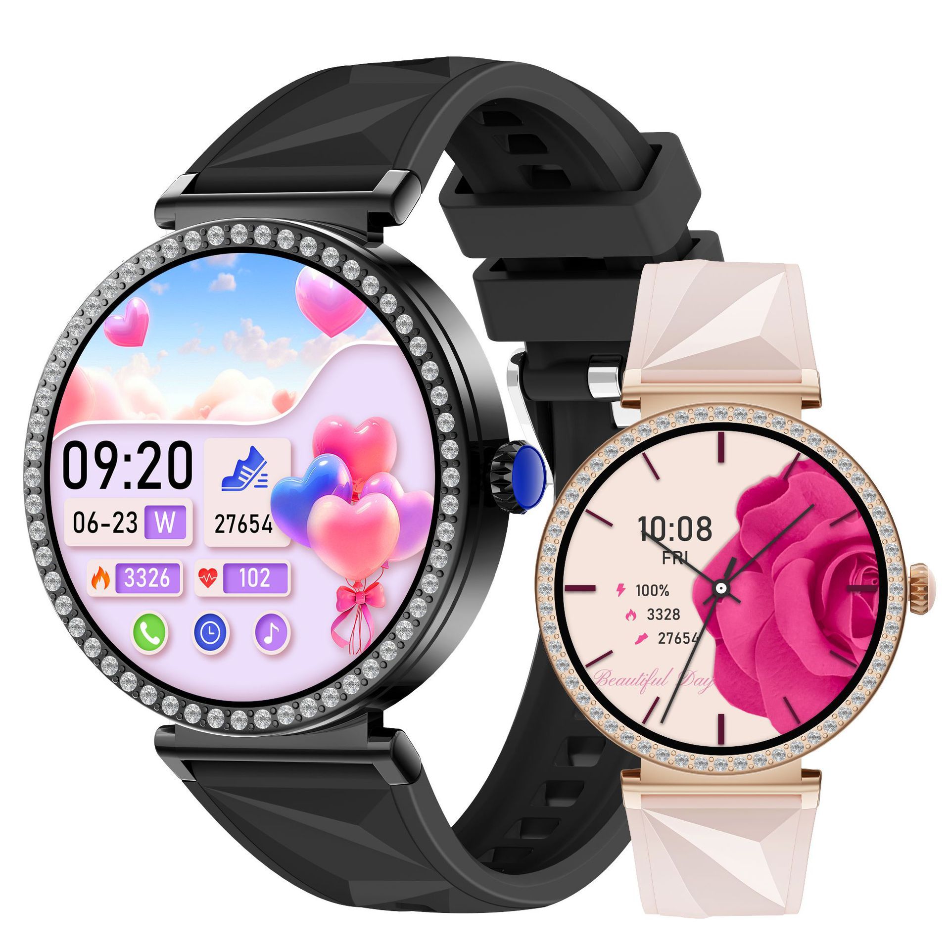 S16 Smart Watch 1.27Inch Bluetooth Call Heart Rate Message Push Sleep Niche Full Diamond Ladies Watch