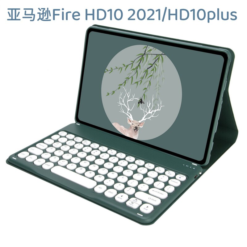 For Amazon Fire HD10 Bluetooth keyboard protective case HD10plus wireless touch keyboard leather case