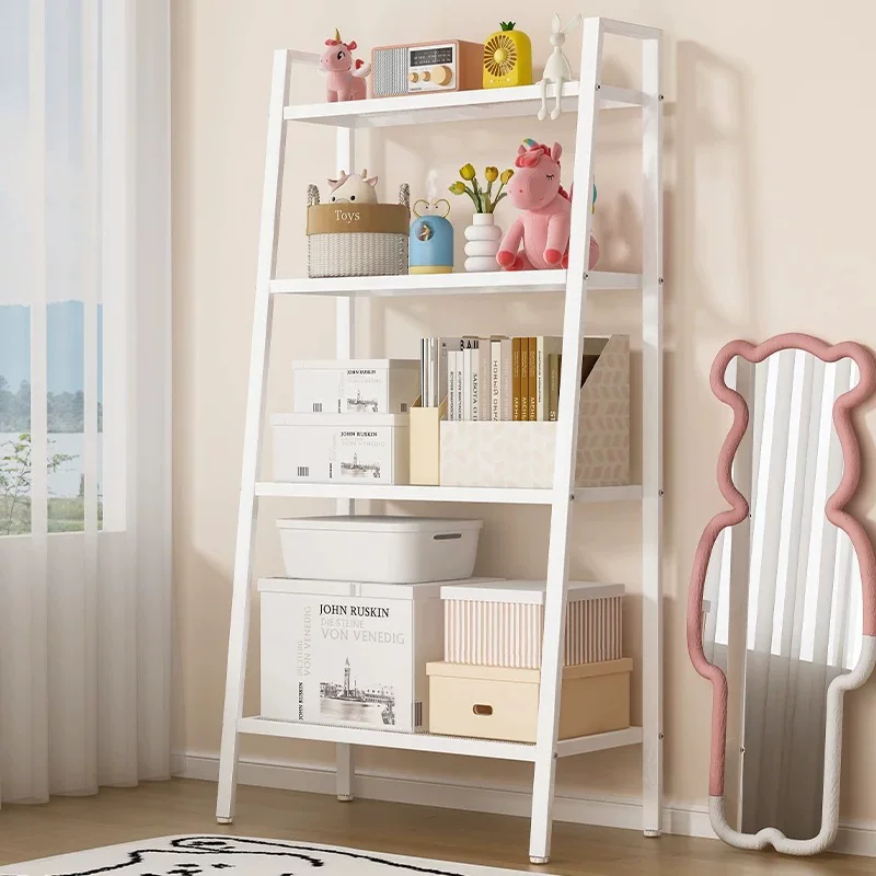 Floor-standing bathroom storage rack trapezoidal storage rack balcony bedroom storage rack dormitory living room multi-layer iron rack