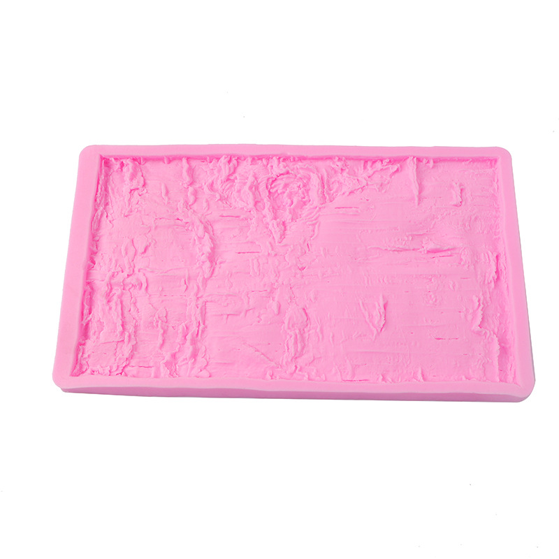 Molde de pastel de textura de árbol fondant molde de silicona decoración de borde de la torta utensilios para hornear molde de textura de ritmo seco