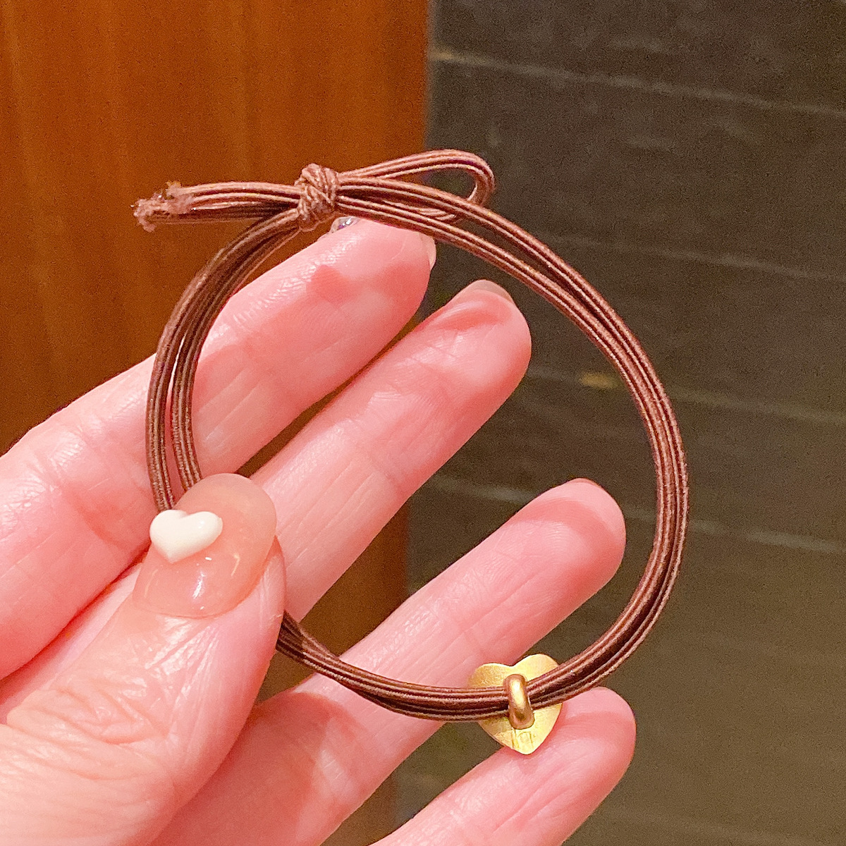 Cuerda de pelo simple estilo coreano elegante banda de goma cuerda de lazo de pelo de las mujeres alta elástica durable vintage Cola de Caballo lazo de pelo accesorios para el cabello