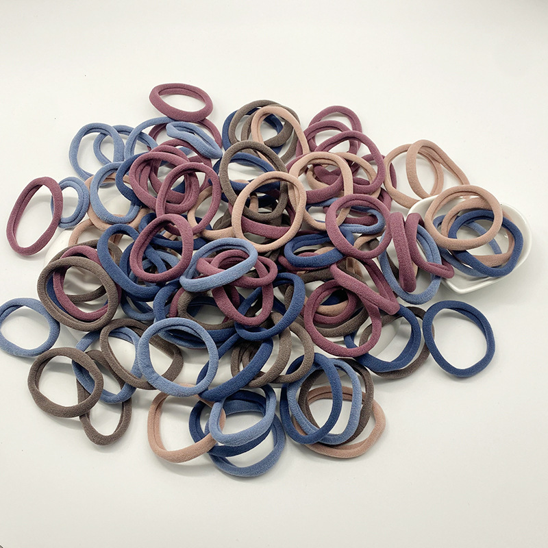 Solo al por mayor cuerda de pelo negro banda de pelo femenino estilo coreano alta elasticidad no duele el pelo banda de goma corbata alta Cola de Caballo accesorios para el cabello del bebé