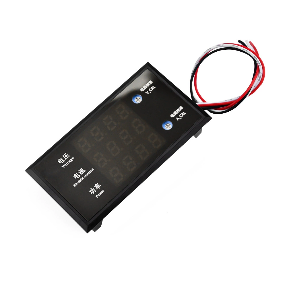 DC8-12V 10A цифровая трубка выводит 4-битный высокоточный измеритель напряжения тока мощности DC 0-500V