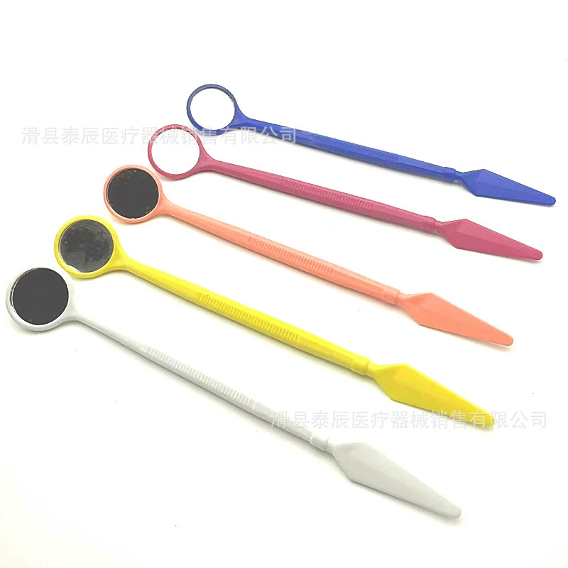 Стоматологическое зеркало для рта, одноразовая независимая упаковка, цветное зеркало, пластиковое стоматологическое зеркало, зеркало для ухода за полостью рта, медицинская защита десен