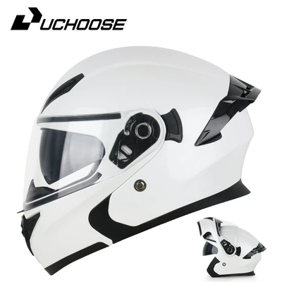 Motorcycle Safety Supplies | Retro Riding, Full Coverage - pearl-white-transparent-mirror-bluetooth-headset-m