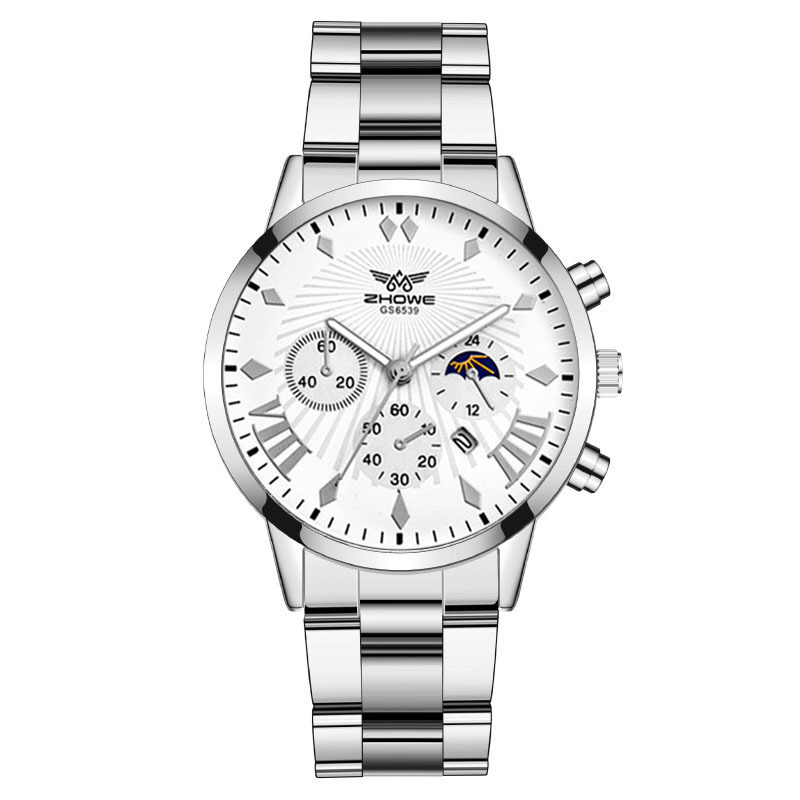 2023 nuevo reloj de correa de acero de los hombres de estilo coreano de negocios Delgado simple calendario luminoso reloj no mecánico para los estudiantes Hombres