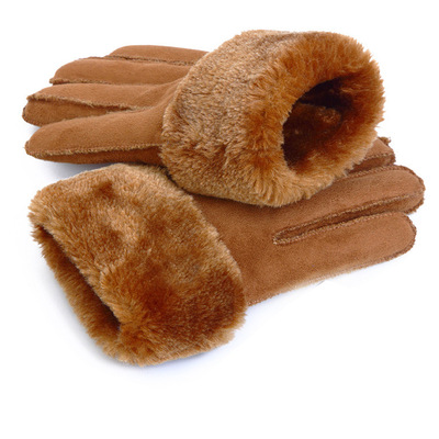 [Plush Thick gloves keep warm glove Windbreak keep warm men and women glove Fur winter keep warm Fleece