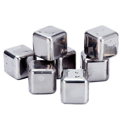 Stainless steel ice cube 304 fast freeze ice wine stone set metal ice bead ball red wine whiskey chilling bar wine glass tool