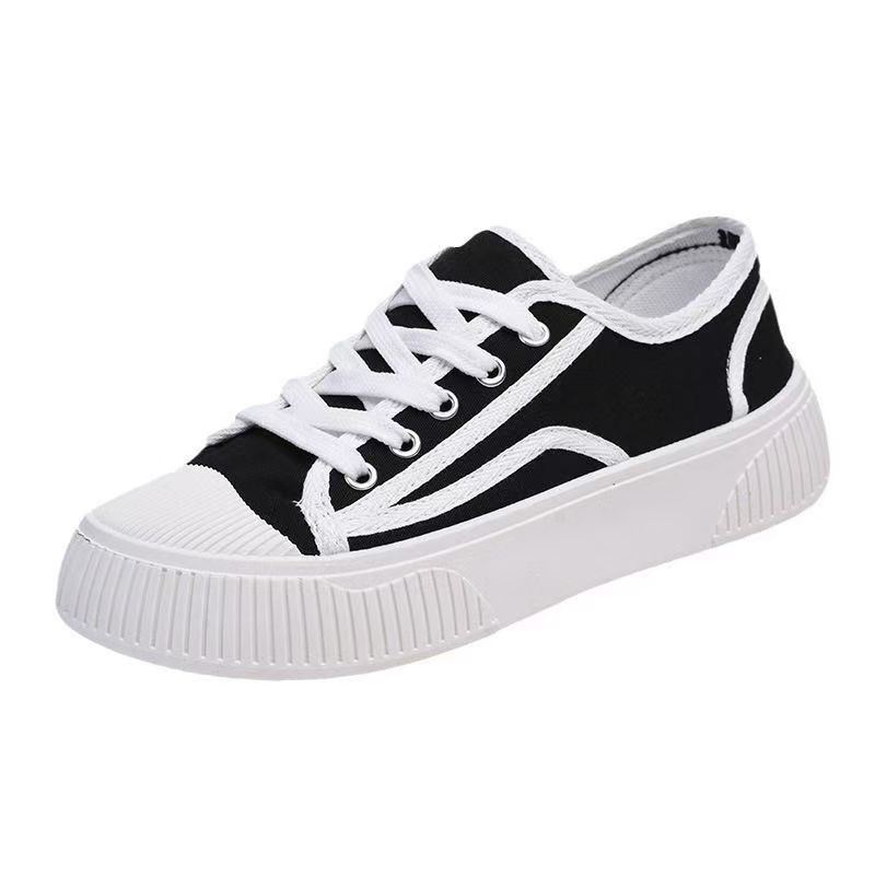 Zapatos de mujer cómodos, estudiantes de todo fósforo, primavera y otoño, nuevos zapatos de lona de suela gruesa, zapatos de mujer, zapatillas de deporte, moda casual al por mayor image 5