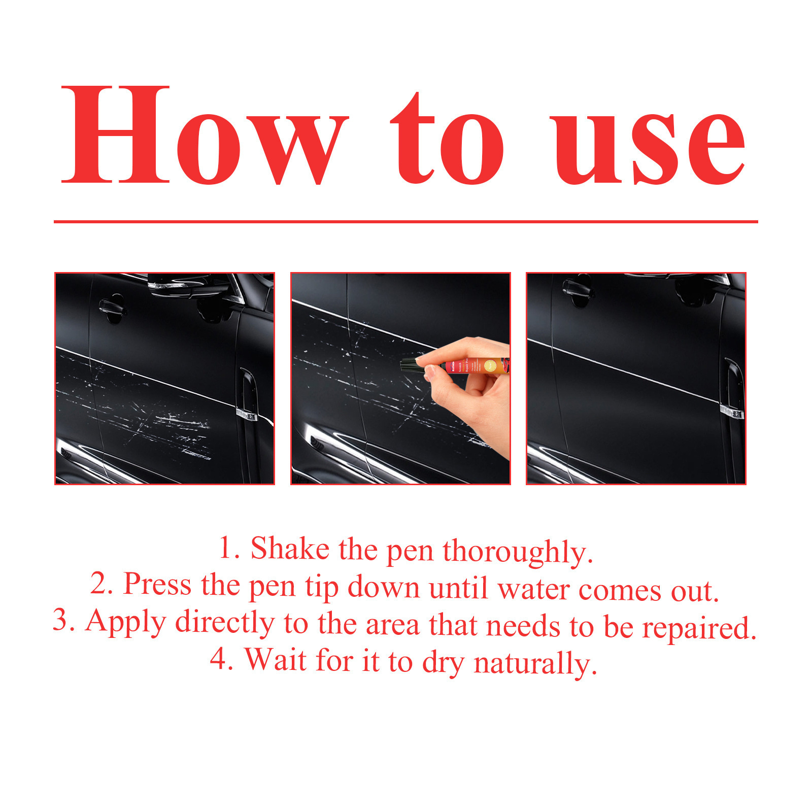 Rayhong Car Scratch Care Pen, Paint Repair Pen, Car Paint Surface Scratch Repair and Scratch Removal Pen
