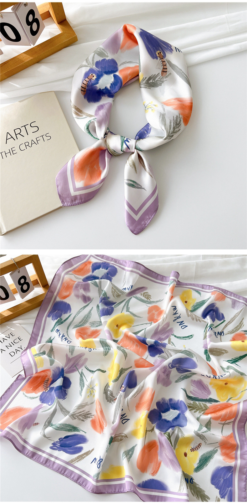 Women'S Gender Women's Elegant Geometric Polyester Silk Scarves