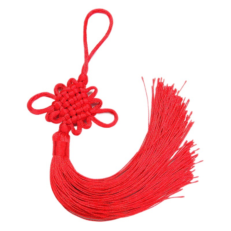 Small size tassel Chinese knot pendant spring festival New Year festive gift crafts musical instrument umbrella bonsai decorative pendant