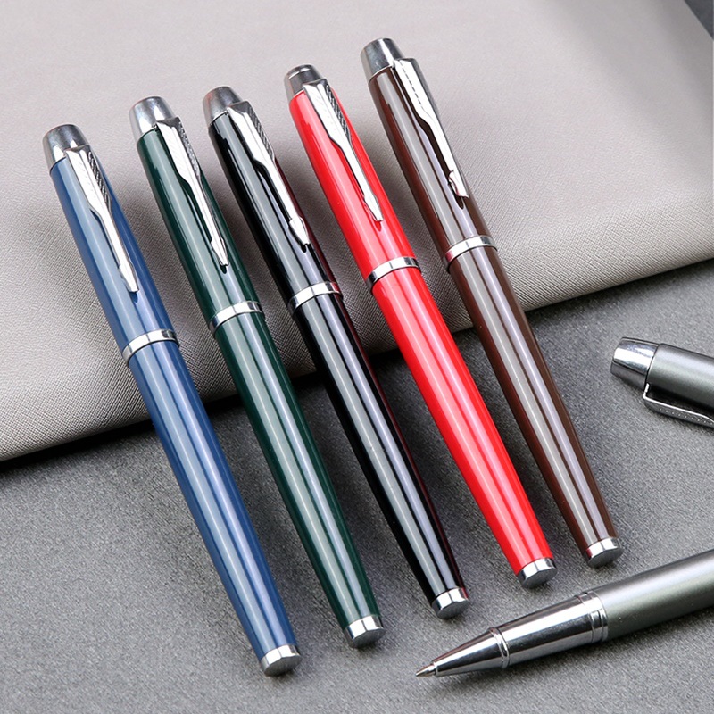 Signature Pen Metal Gel Pen Black Men's and Women's Business Office High-End Carbon Orb Pen Water Pen Signature Signing