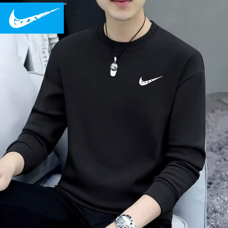 NKD--순면 스웨트셔츠 블랙 싱글 팩