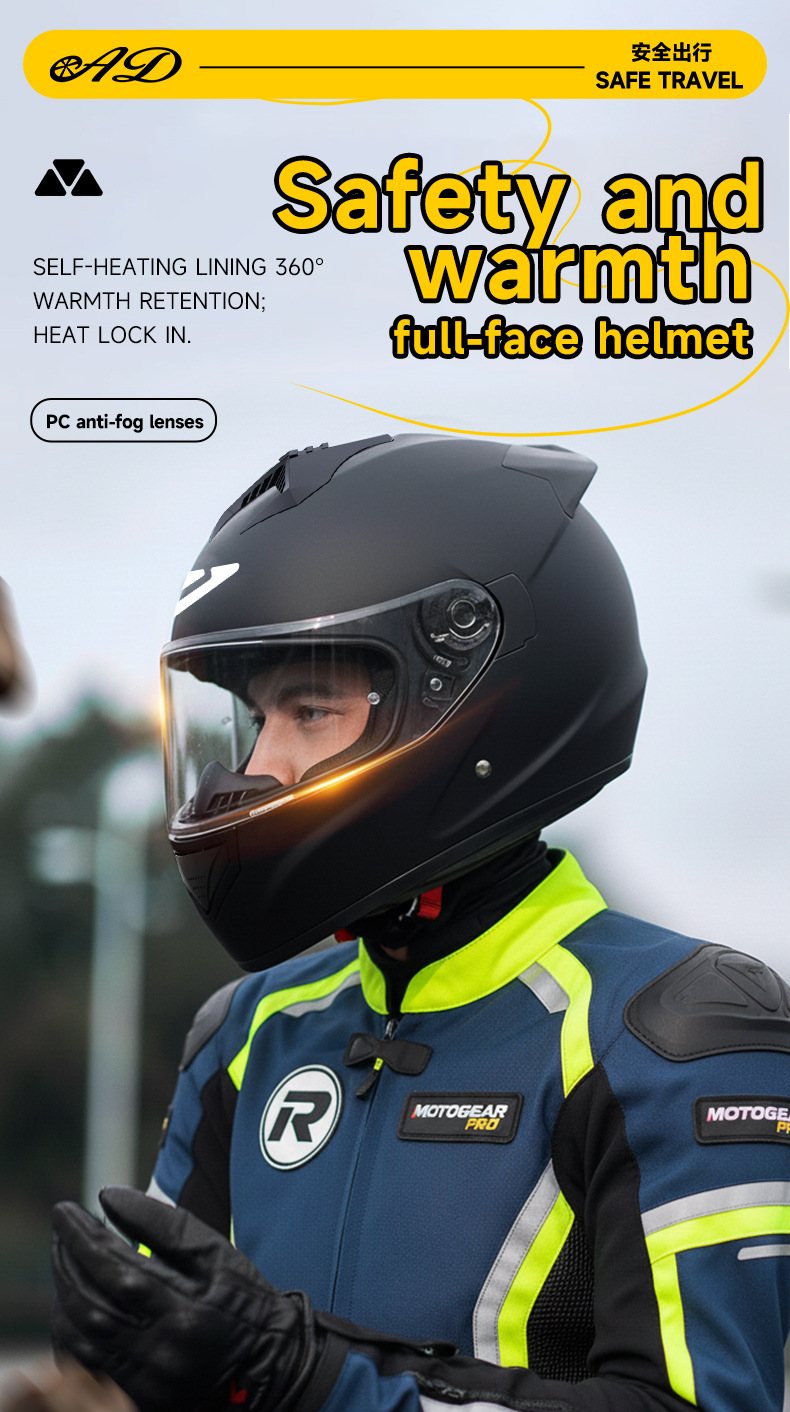 Dot Certified Foreign Trade Motorcycle Helmets, Electric Vehicle Riding Full-Face Helmets, All-Season Safety Helmets, Factory Wholesale