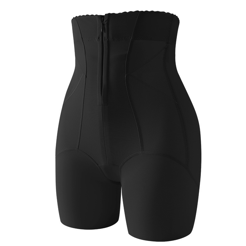 Pantalones de cintura alta y cadera de forma postparto de restauración de forma de línea de alta gama de la zona de compresión de cremallera invisible fuerte pantalones de abdomen