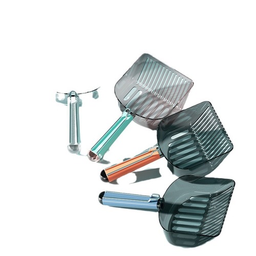 Pet Multi-functional Small and Large Size Litter Shovel with Clip, Coarse Handle, Transparent Sieve Litter Shovel Magic Tool Wholesale