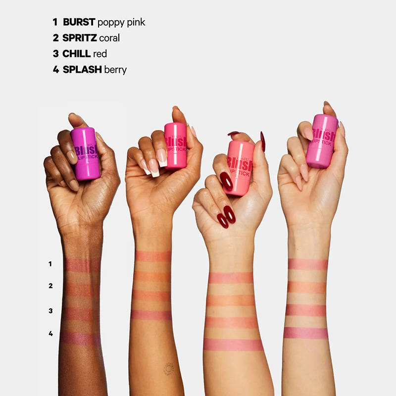 TF&TU jelly blush stick lipstick blush lip cheek dual use four color Q elastic natural contouring color brightening_voghion.com