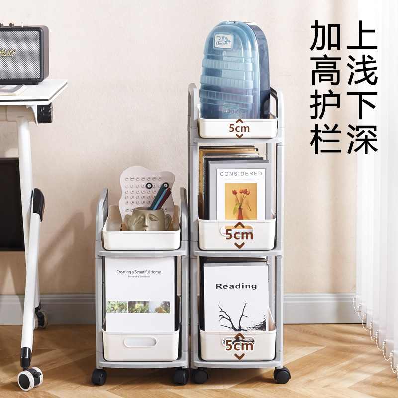 小推车可移动置物架收纳滑轮架家用卧室放书包书本抽屉收纳盒|undefined
