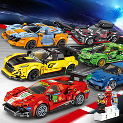 Compatible LEGO Building Car Blind Box Racing Educational Science Toys Assembly Hobby Figure Street Vendor Drop Shipping