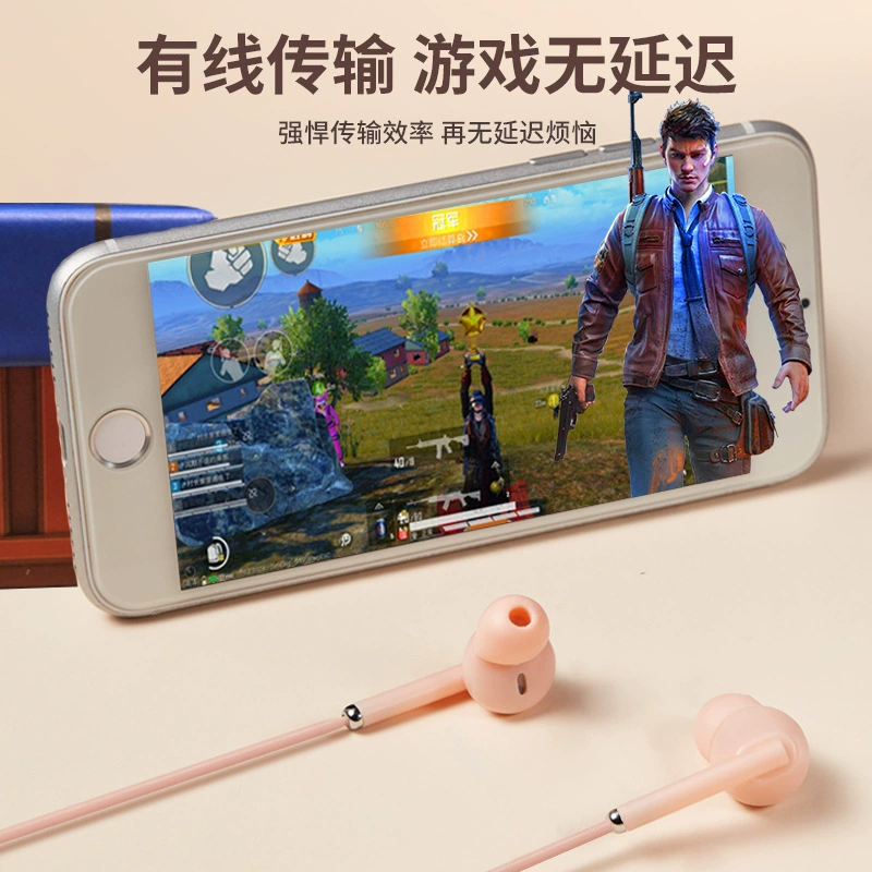 Проводные наушники (Earbarin), чехол-макарон, 3.5 мм, кабель 1.2 м из ПТФЭ с микрофоном и встроенным пультом