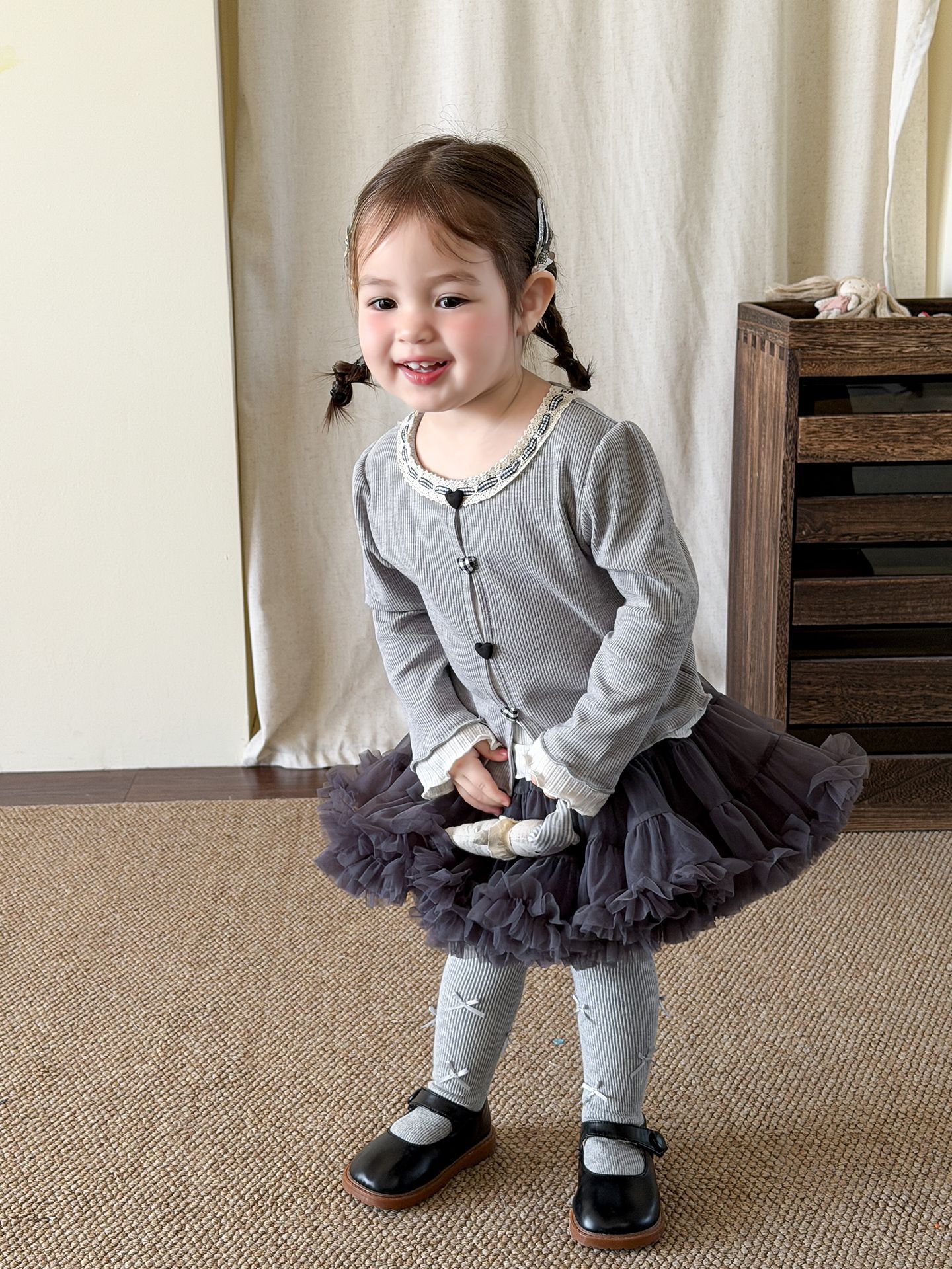 Sugar Pear ropa infantil falda de primavera 2026 nuevo estilo extranjero niño Tutu falda bebé niñas falda princesa