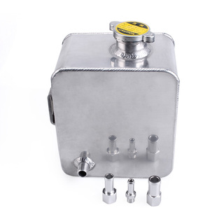 Cross-Border Car Modification Parts Aluminum Alloy Auxiliary Water Tank Cooling Kettle 2.5L Heat Dissipation Breathable Kettle One-Piece Dropshipping