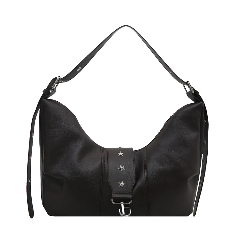 Comercio exterior transfronterizo viento perezoso bolso de alta capacidad de alta calidad nuevo estilo de locomotora de alta gama remache bolso de hombro de mano con remache