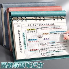 B 5思惟導図バインダーはメッシュの方眼ノートのソフトケースの大学院受験のA4を取り外して芯のノートを交換することができます。