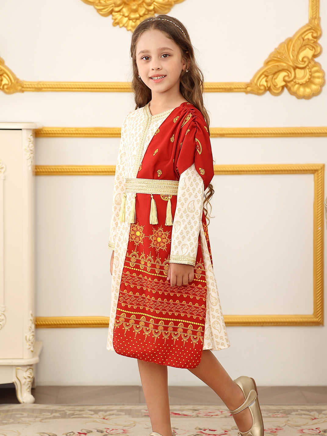 Comercio exterior vestido de niña característica estilo nacional vestido de boda vestido de niños transfronterizo nuevo vestido de ropa infantil