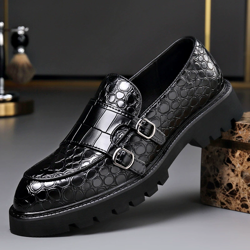 2025 новые повседневные кожаные туфли мужские туфли с высокой подошвы