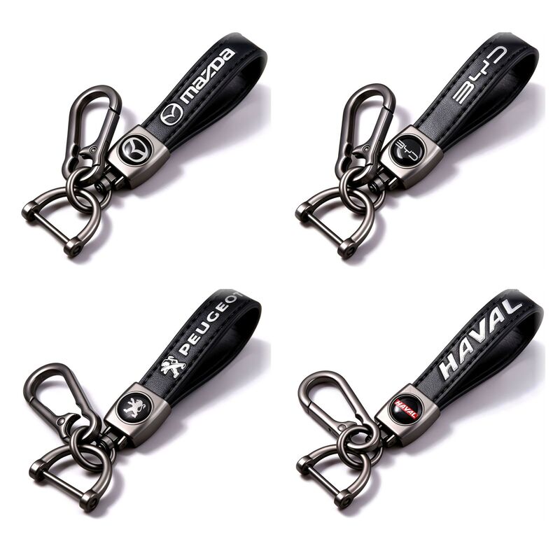 Cross-border lambskin car keychain pendant with personalized logo, universal business keychain wholesale Cross-border lambskin car keychain pendant with personalized logo, universal business keychain wholesale