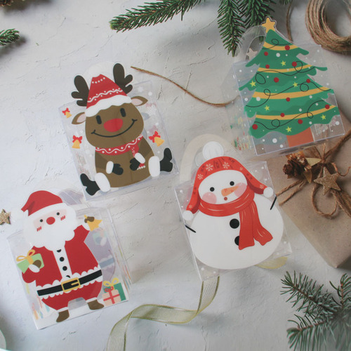 Muffin box portable fully transparent cake box PVC transparent suitcase Christmas party souvenir candy box