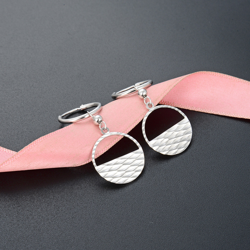 S925 pendientes de plata esterlina de las mujeres simple nicho de diseño de alto grado temperamento internet celebridad pendientes redondos largos pendientes