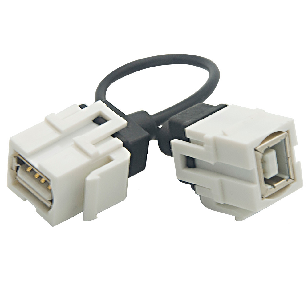 美式 15CM长 母对母 短线式 双向 Keystone USB 2.0 A-B 连接线